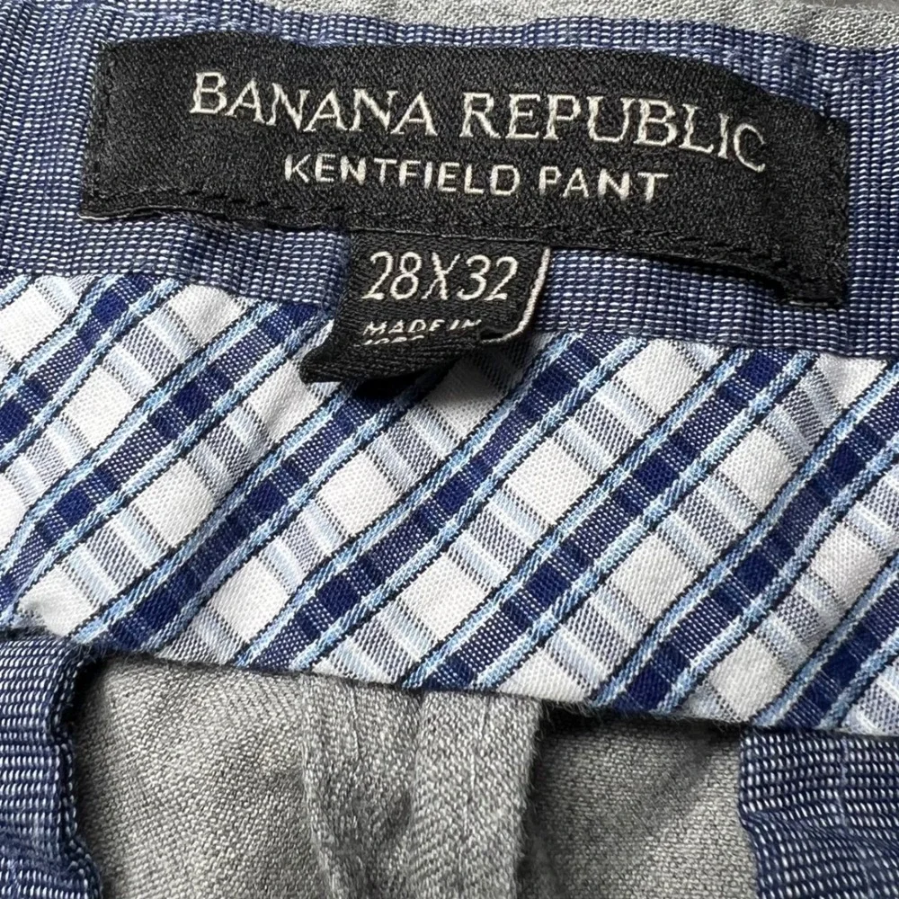 Banana Republic Mens Size 28x32 Kentfield Chino Pants Slim Fit Heather Gray Work